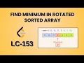 Find Minimum in Rotated Sorted Array Leetcode 153 Java Hindi