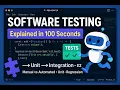 Software Testing Basics in 100 Seconds - Unit Integration E2E