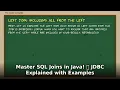 Master SQL Joins in Java JDBC Explained with Practical Examples