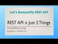 REST API Demystified