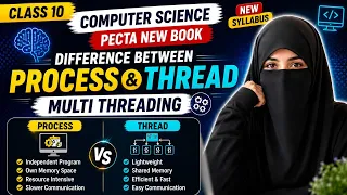 Class 10 computer science PECTA New Book Difference between Process and thread Multi threading