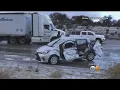 Snowy Conditions Cause Massive Pileup On 15 Freeway Near Cajon Pass