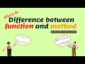 Difference Between Function and Method Method vs Function Explained in Hindi
