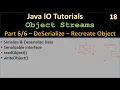 JavaIO Serialization Part 6 - DeSerialize via ObjectInputStream Java IO Tutorials