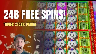 omg 248 free spins on tower stack panda slot machine 
