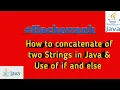 How to Concatenate of Two Strings in Java using if else if Java Hackerrank