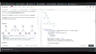 leetcode310 Minimum Height Trees-BFS-topological sorting