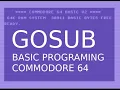 Example Using GOSUB Commodore 64