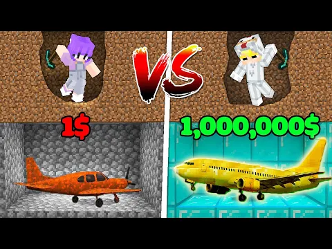 Video Thumbnail: Tô Gà Thử Thách Đào Máy Bay 1$ Tới 1.000.000$ Trong Minecraft