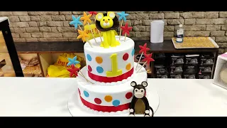 Download jungle theme cake |  designer cake |  two tier cake | Birthday cake MP3