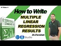 Interpreting SPSS Output for Multiple Linear Regression