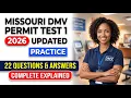 2026 MO DMV Permit Test 1 Pass 22 Real Exam Questions Now Questions and Complete Answers