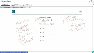 Algebra 1 STAAR Practice Evaluating Functions A 12B -