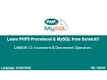 PHP Procedural MySQLi Lesson 12 Increment Decrement Operators
