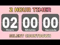 2 Hour Timer Big Numbers Silent Countdown Confetti Blast Loud Finish Alarm