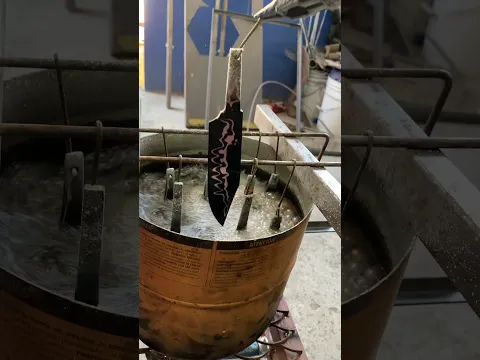 Pavonado Alcalino o pavonado caliente para Cuchillos 🔪 #cuchillosartesanales