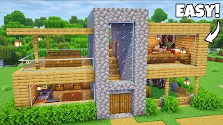 Minecraft Easy Survival Modern House Tutorial