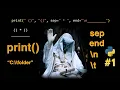 Python Print Explained Strings Errors sep end Escape Characters