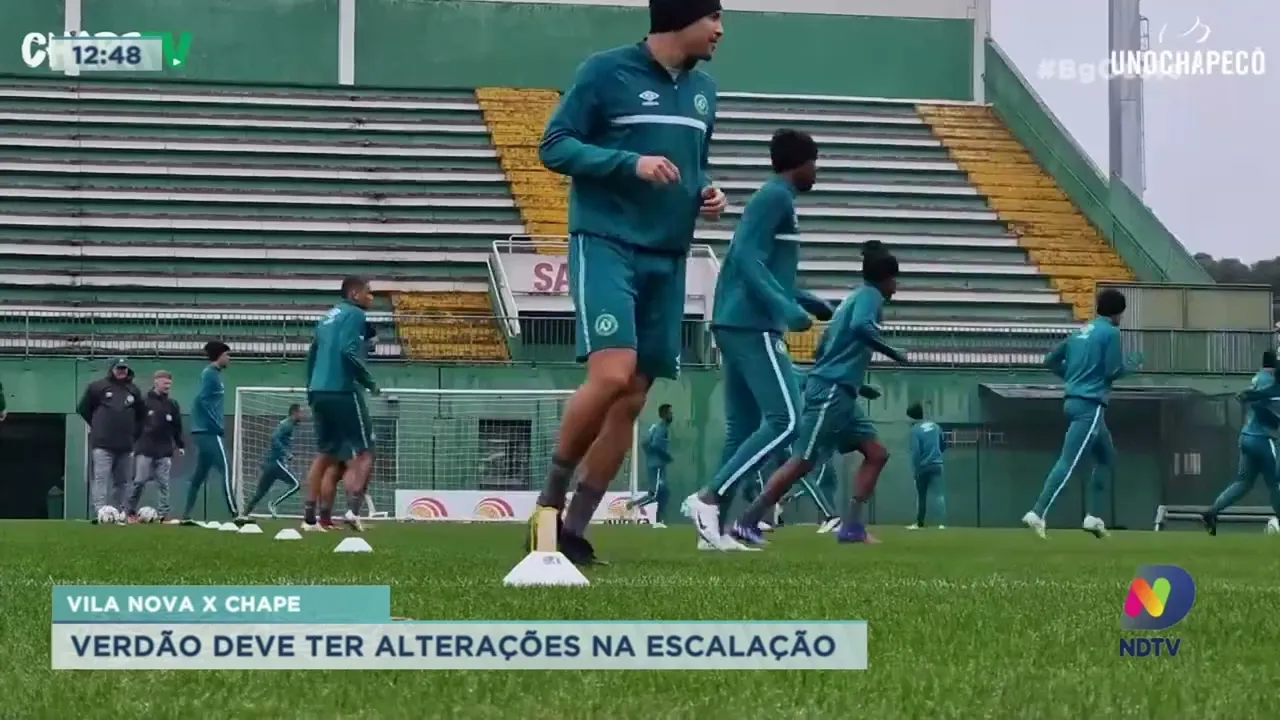 Chapecoense deve ter alterações na escalação para o confronto com o Vila Nova