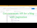 Get comments API endpoint for a blog with pagination