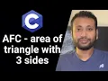 C programming Bangla Tutorial 5 41 To find the area of a triangle use the lengths of the 3 si