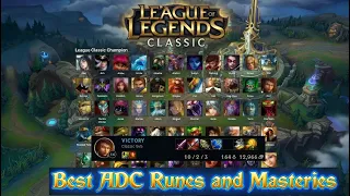 League Classic Best ADC Runes and Masteries Bot Lane Meta LoL League of Legends