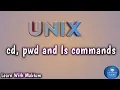 cd pwd and ls commands