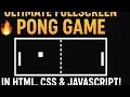 Pong Game in HTML CSS JavaScript Easy Game Development Tutorial for Beginners