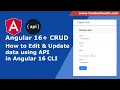 Angular CRUD - 3 Edit and update data using api in Angluar CLI Update data with api in angular