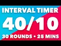 40 10 Second HIIT Interval Timer