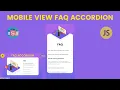 Responsive FAQ accordion dropdown Mobile View VanillaJS Tutorial - frontend mentor challenge