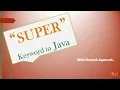Super Keyword in Java Usage of Super Keyword with Examples CORE JAVA Hindi