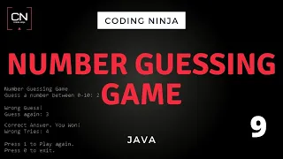 Number Guessing Game Java Coding Ninja