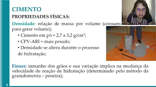 Aula 06 - Materiais de Construção Civil I - Cimento Portland e Materiais Betuminosos