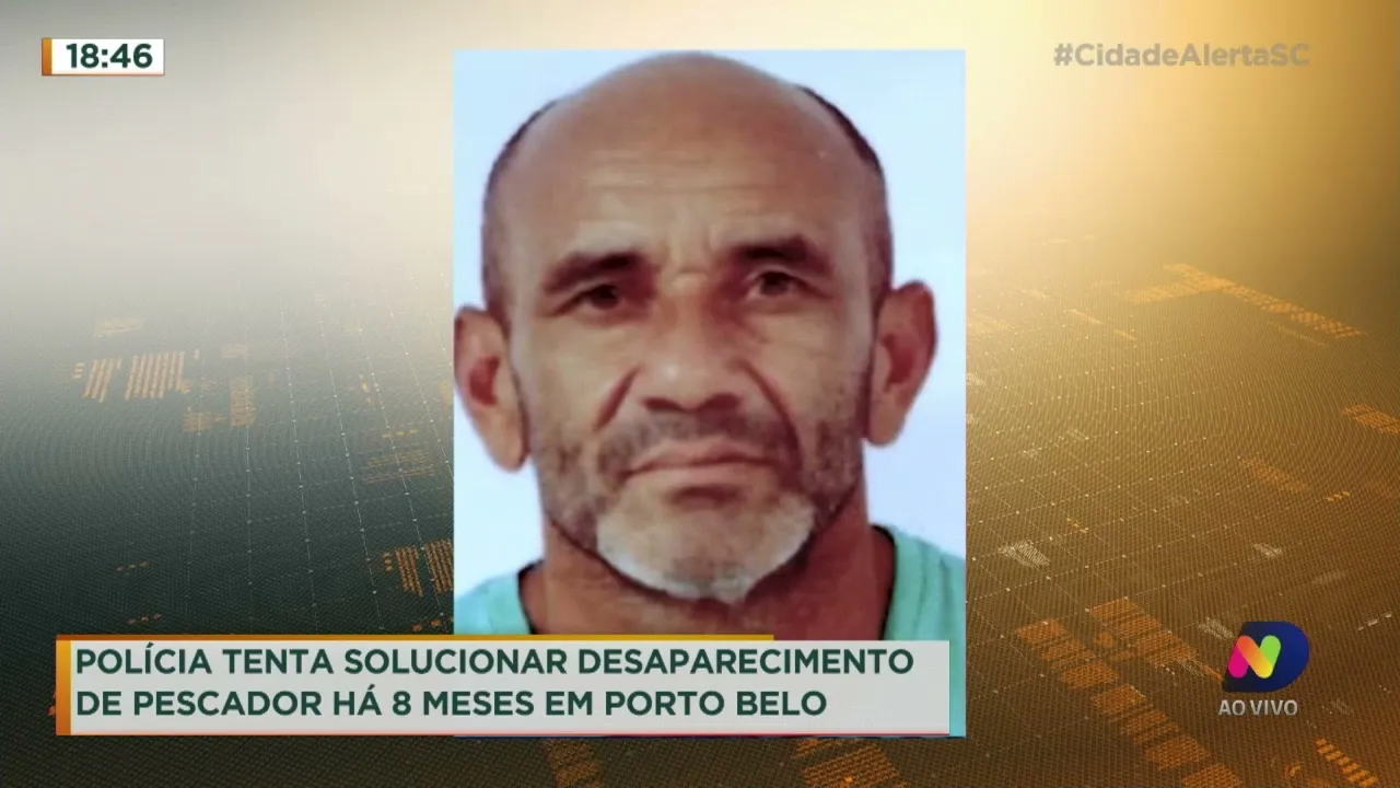 Polícia tenta solucionar desaparecimento de pescador há 8 meses em Porto Belo