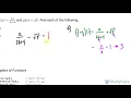 Evaluating a Combined Function