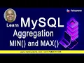 SQL Aggregate Functions - MIN MAX Functions DBMS Harisystems