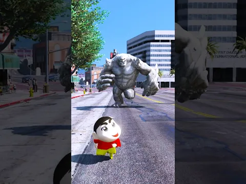 Gaint Monster Attack Shinchan 😱 in GTA 5 #Shorts #Gta5shorts #Gta5