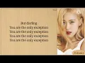 ROSÉ The Only Exception Lyrics [Full ver.]