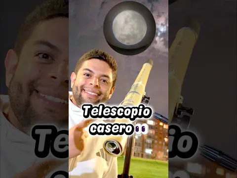 Hicimos el telescopio 🔭 con el que puedes ver cráteres de la luna !! 😱 #experimento #shorts