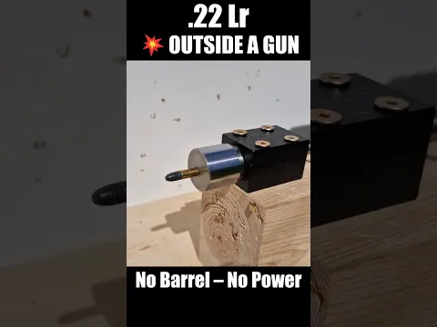Exploding OUTSIDE a Gun BARREL .22 Lr vs Ballistic Hand #experiment #mrmichal #22longrifle