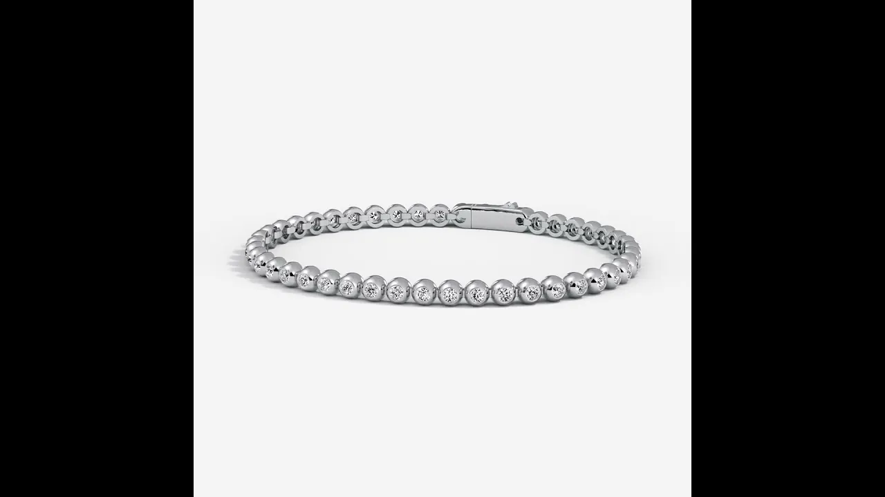 2 CTW Bezel Set Lab-Grown Diamond Tennis Bracelet in Sterling Silver