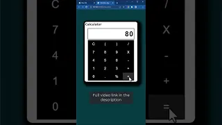 Creating a Calculator using HTML CSS JavaScript