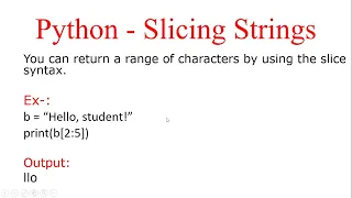 String Slicing in Python Python String Indexing - In Hindi 13
