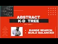 Abstract k-d tree range search build balanced in Haskell from scratch