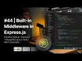 NodeJS Tutorial in Hindi Built-in Middleware in Express js Node js Backend