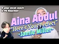 Lagu [ENG] K-pop Vocal Coach,Producer react to Aina Abdul(Heres Your Perfect)