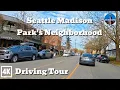 4k Driving Scenes through Madison Park s Neighborhood Washington Park Arboretum in Seattle