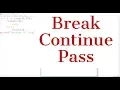 Python Tutorial for Beginners Break Continue Pass in Python