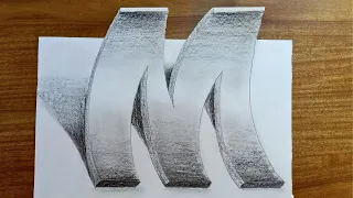 3d drawing m how to draw drawing tutorial
